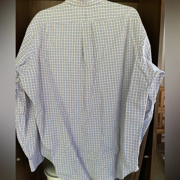 Ralph Lauren Men's Blue Classic Fit Checkered Shirt XL - Picture 6 of 7